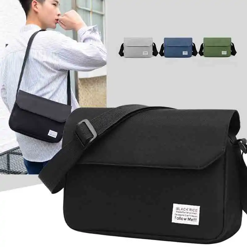 

Men Small Oxford Shoulder Messenger Bags Solid Leisure Satchels Crossbody Fashion Street Bags for Male Cross Body Casual 2023