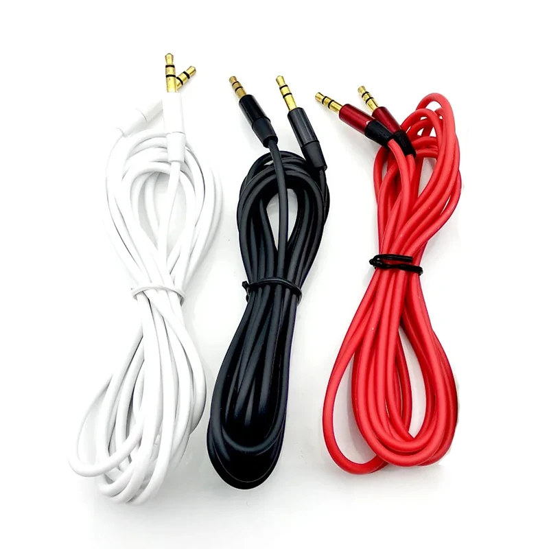 2Pcs 3.5mm Male‑to‑Male Stereo AUX Audio Cable 3M PVC Auxiliary Cord for Car, Smartphones, Speakers, Headphones and MP3 Devices