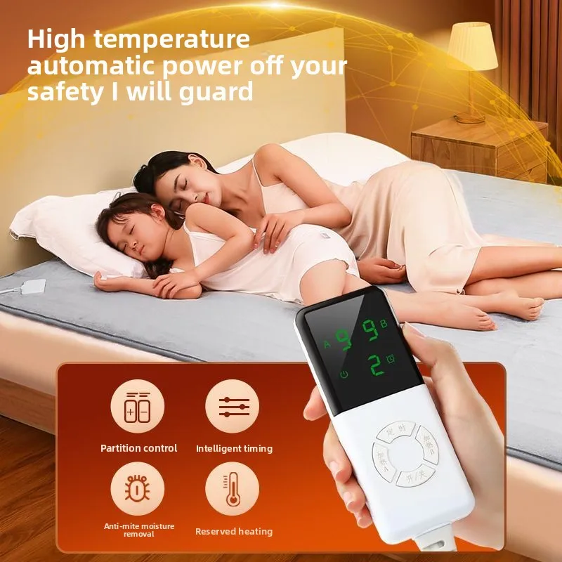

Smart Double Bed Electric Blanket with Dual Zone Control Timer Auto Shut-Off IPX6 Waterproof Safe & Energy Efficient Heating
