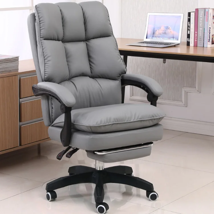 ！@Comfortable Cushion Home Office Computer Chair Reclining Lift Rotating Linkage Armrest Office Chair