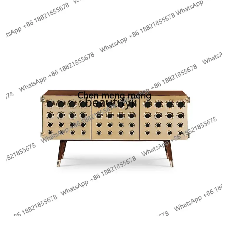 

zq1Modern Simple Stainless Steel Gold Plated Locker Villa Hotel Living Room TV Cabinet Nordic