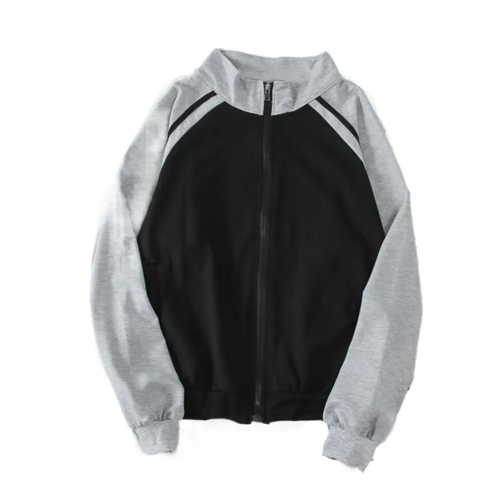 

Fashion Lapel Collar Long Sleeved Hooded Loose Y2k Sweet Baseball Jersey Top Retro Korean Ins Sweatshirts for Women Couple