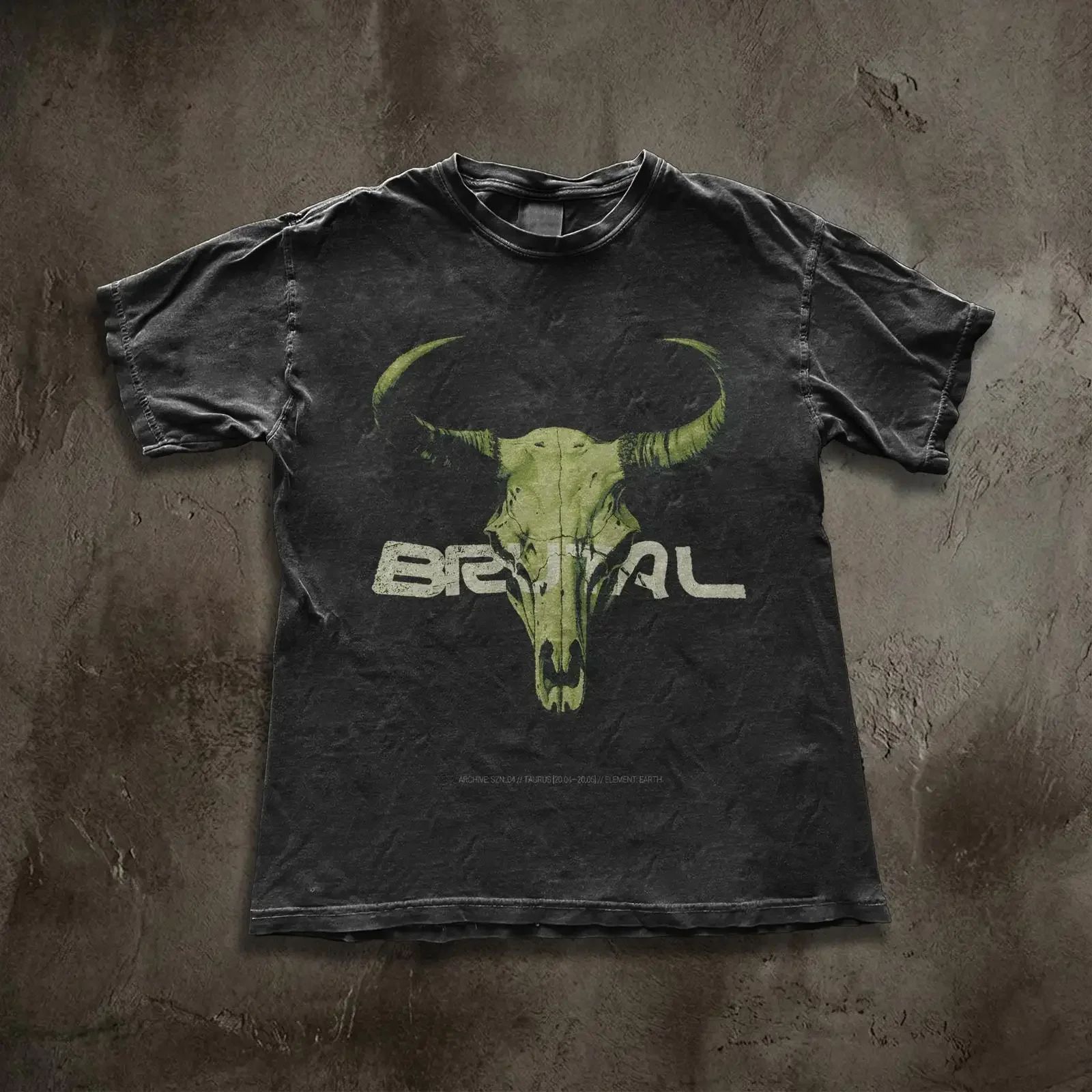 Brutal Taurus T Shirt Zodiac Earth Sign Astrology Apparel vintage Washed Breathable Slightly streetwear Comfortable Stylish