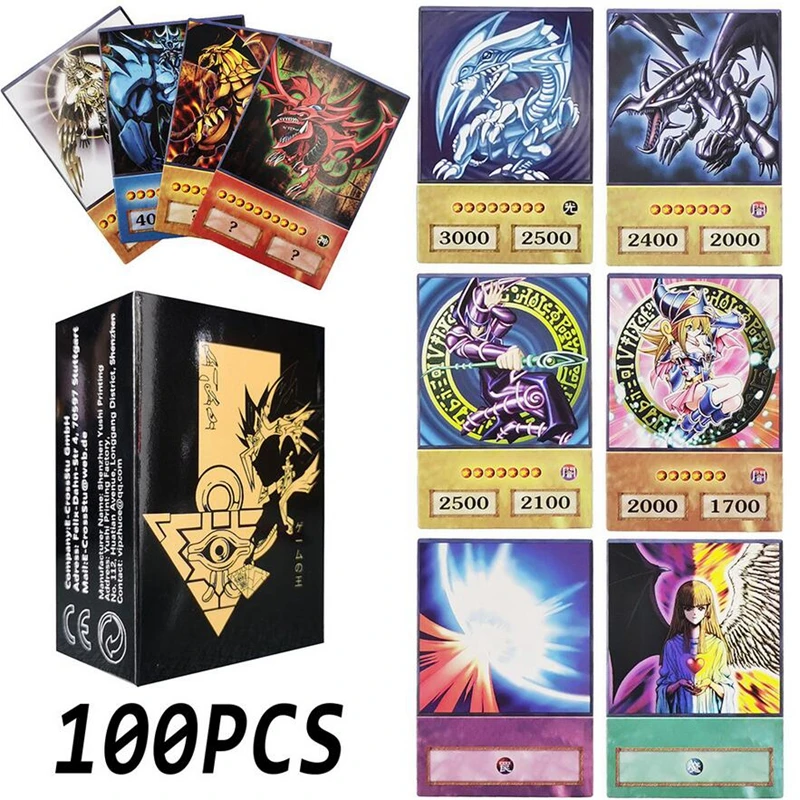 100 sztuk Anime Yu Gi Oh gry kolekcja kart ciemny magik Exodia Obelisk Slifer Ra Yugioh DM klasyczna karta DIY dzieci prezent Atem