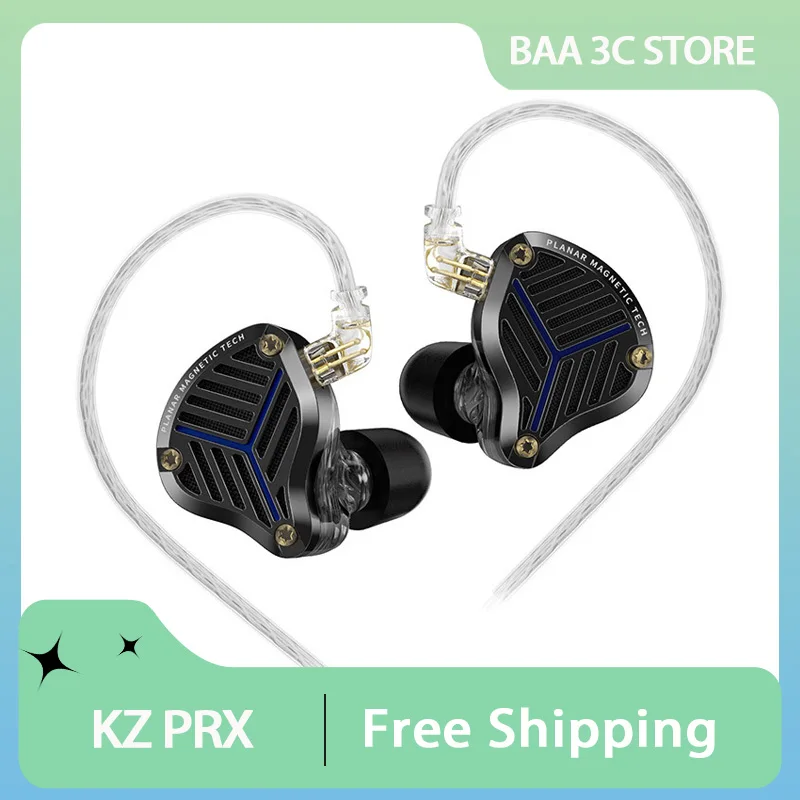 

KZ PRX in Ear Wired Earphones Planar Driver Music Headphones HiFi Bass Monitor Earbuds Customized Sport Headset