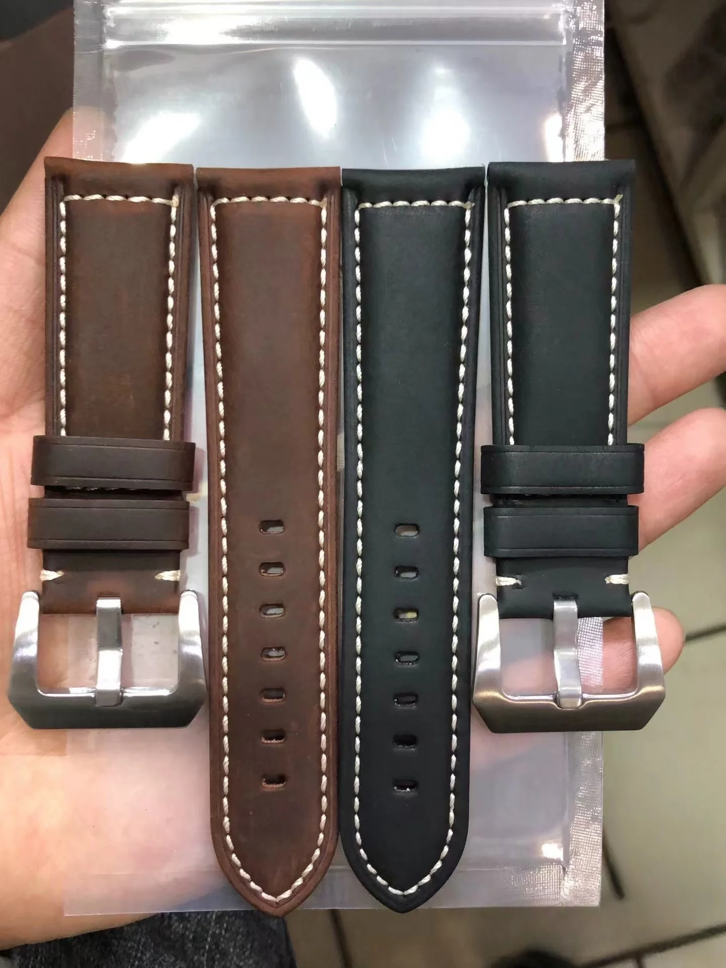 20mm 22mm 24mm 26mm Cow Leather High-Quality Watchband For Panerai Garmin Samsung Huawei Watch Strap Band Bracelet Wristband