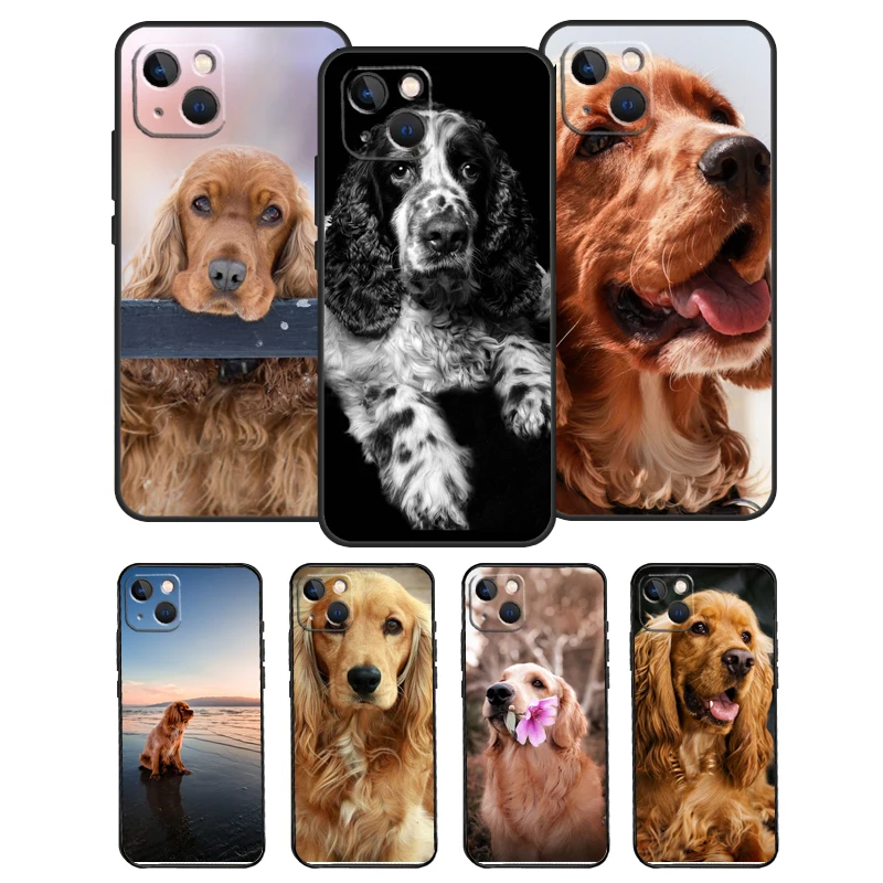 

Cocker Spaniel Dog Phone Case For iPhone 15 Pro Max 14 13 12 11 16 Pro Max mini XR 15 16 Plus 16e Back Cover