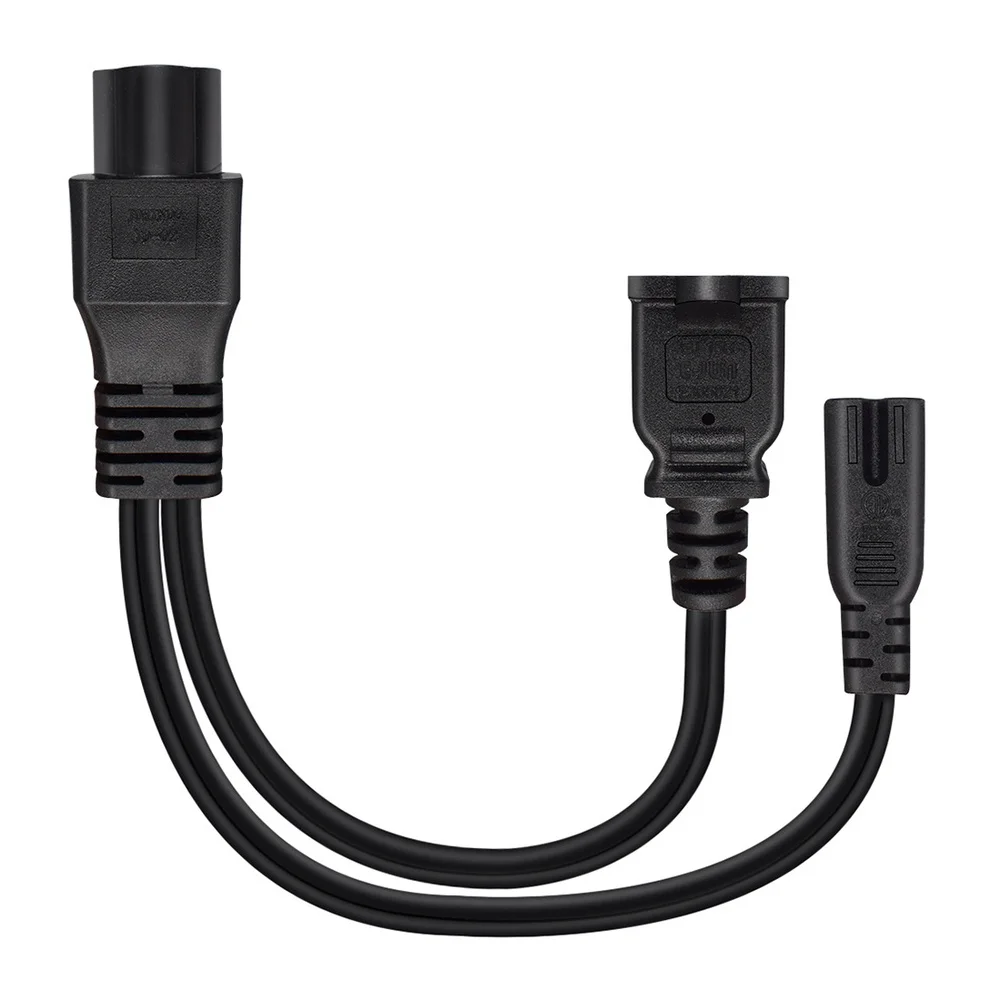 C6 to C7 and 1-15R Power Cord with Pure Copper Conductors Consistent Power Flow for Sensitive Electronic Equipment