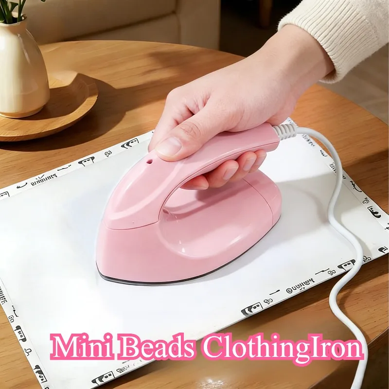 Mini plancha eléctrica portátil, herramientas de estampado de cuentas, vaporizador de mano de viaje de 30W para ropa, artesanía de costura, bricolaje, hogar