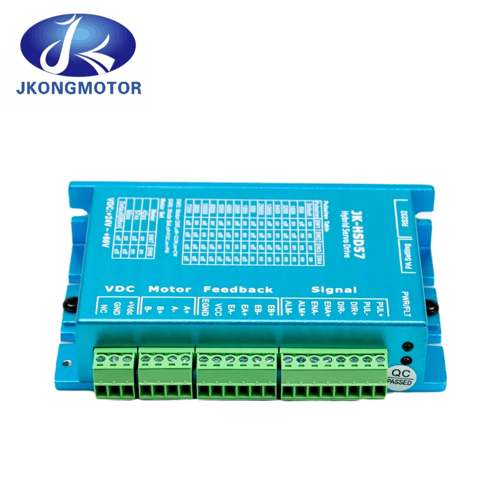 Jkongmotor Nema 23 Closed Loop Stepper Motor Driver JK-HSD57 JKHSD57 24V-80V 0.1A-10A Suit for NEMA 17 23 24 Servo Stepper Motor