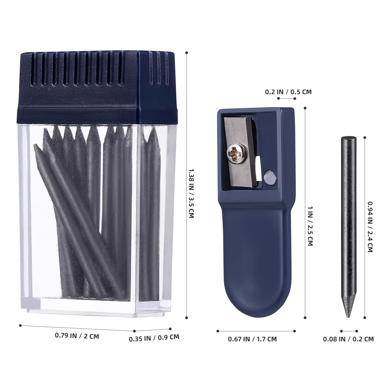 1 Set 2mm pensil pengganti inti kompas Lead alat tulis dengan rautan pensil untuk siswa alat Drafting alat kompas