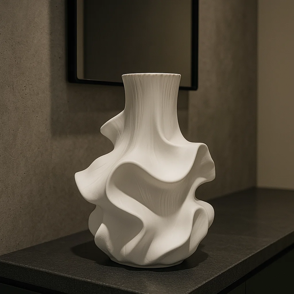 Simple Nordic Ceramic Artificial Flower Vase Home Living Room Desktop Flower Arrangement Ornaments Water Housewarming Gift
