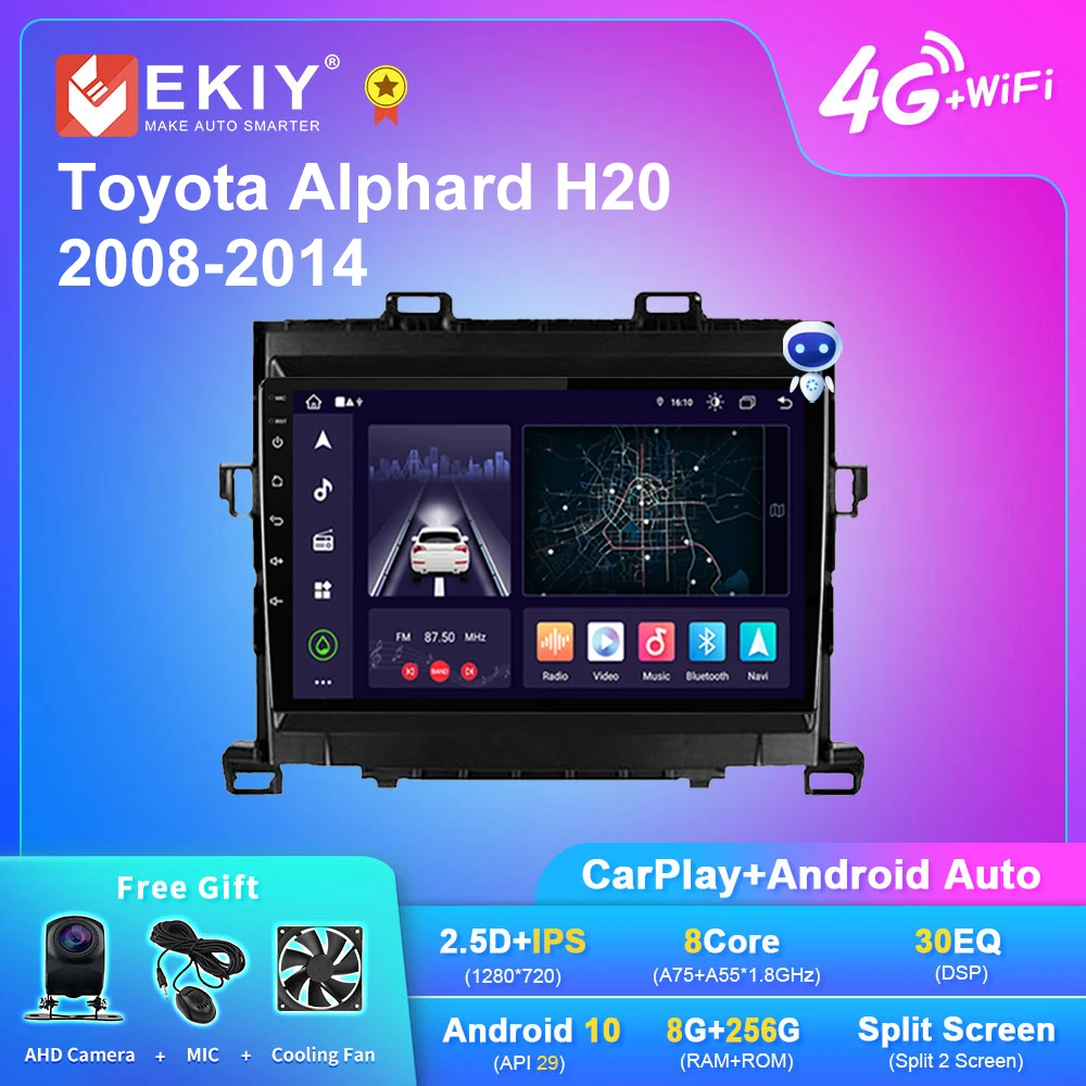 

EKIY X7 Android Auto Radio For Toyota Alphard H20 2008-2014 Stereo GPS Carplay Multimedia Player 2din DVD Tape Recorder Carplay