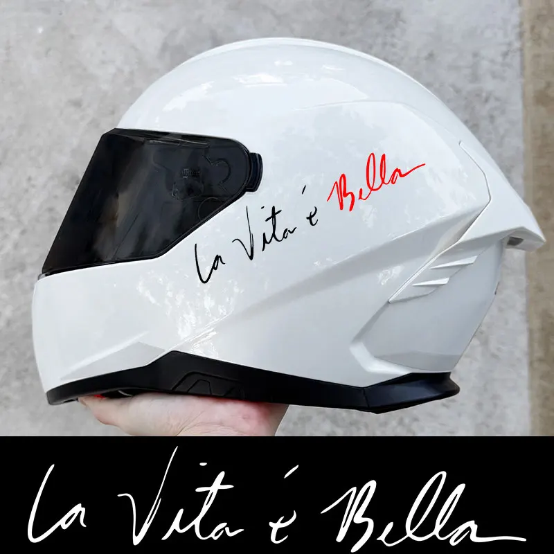 1PC La Vita Bella adesivi moto impermeabili fai da te moto scooter corpo casco serbatoio carburante pannelli laterali finestrino dell'auto decalcomanie in vinile