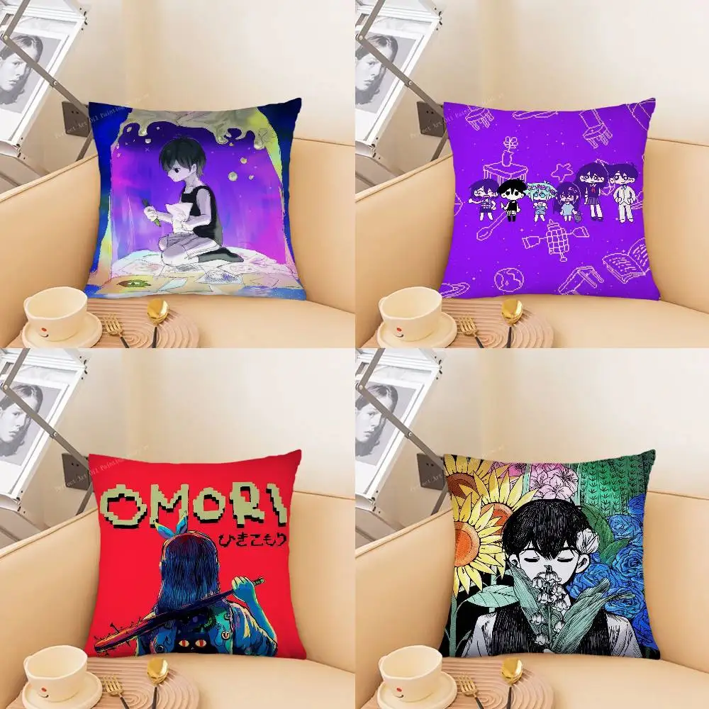 Game Anime Style Omori Pillow Case Fashion Square Pillowcase Bedroom Sofa Room Ins Decoration Leisure