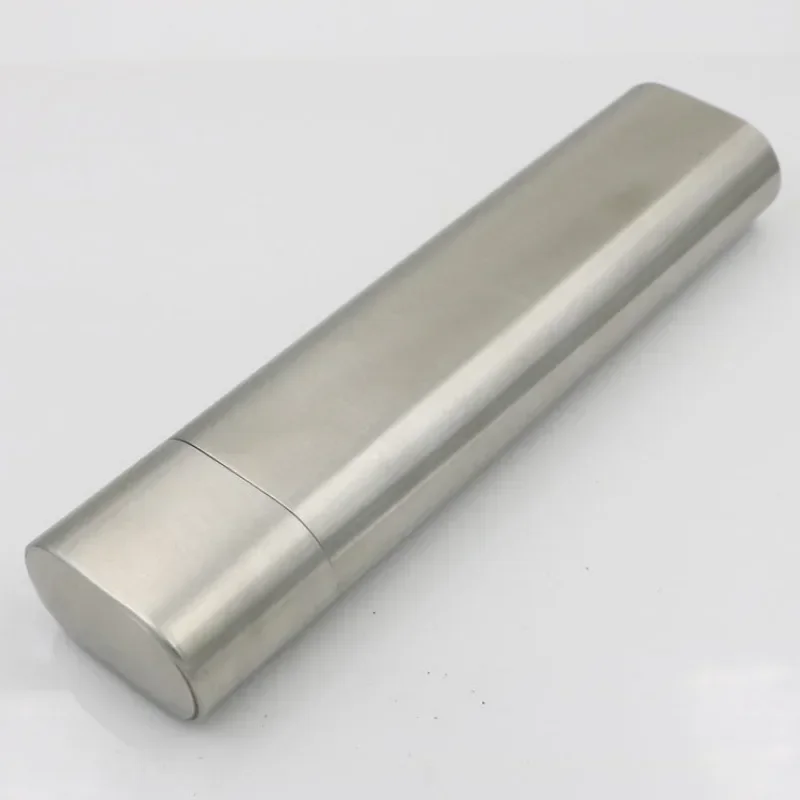 Portable Stainless Steel Cigar Case Storage Tube Travel Pocket Metal Tobacco Cigarettes Holder Cigar Accessories