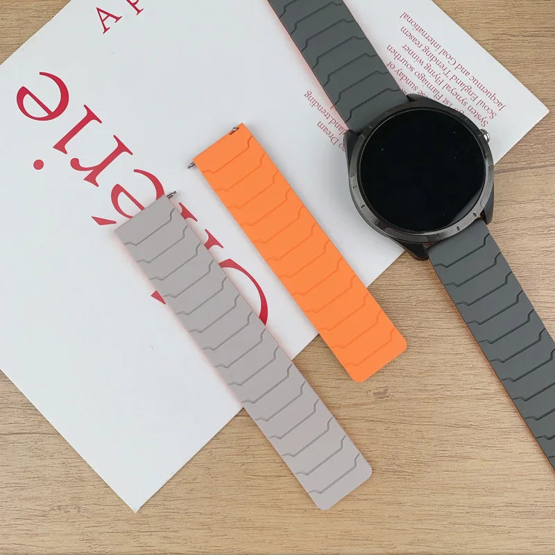 22mm 20mm Magnetic Band For Samsung Galaxy Watch 7 6 5 4 3 Silicone Loop Strap For Huawei Watch GT5/4/3Pro 46mm Ultimate Correa