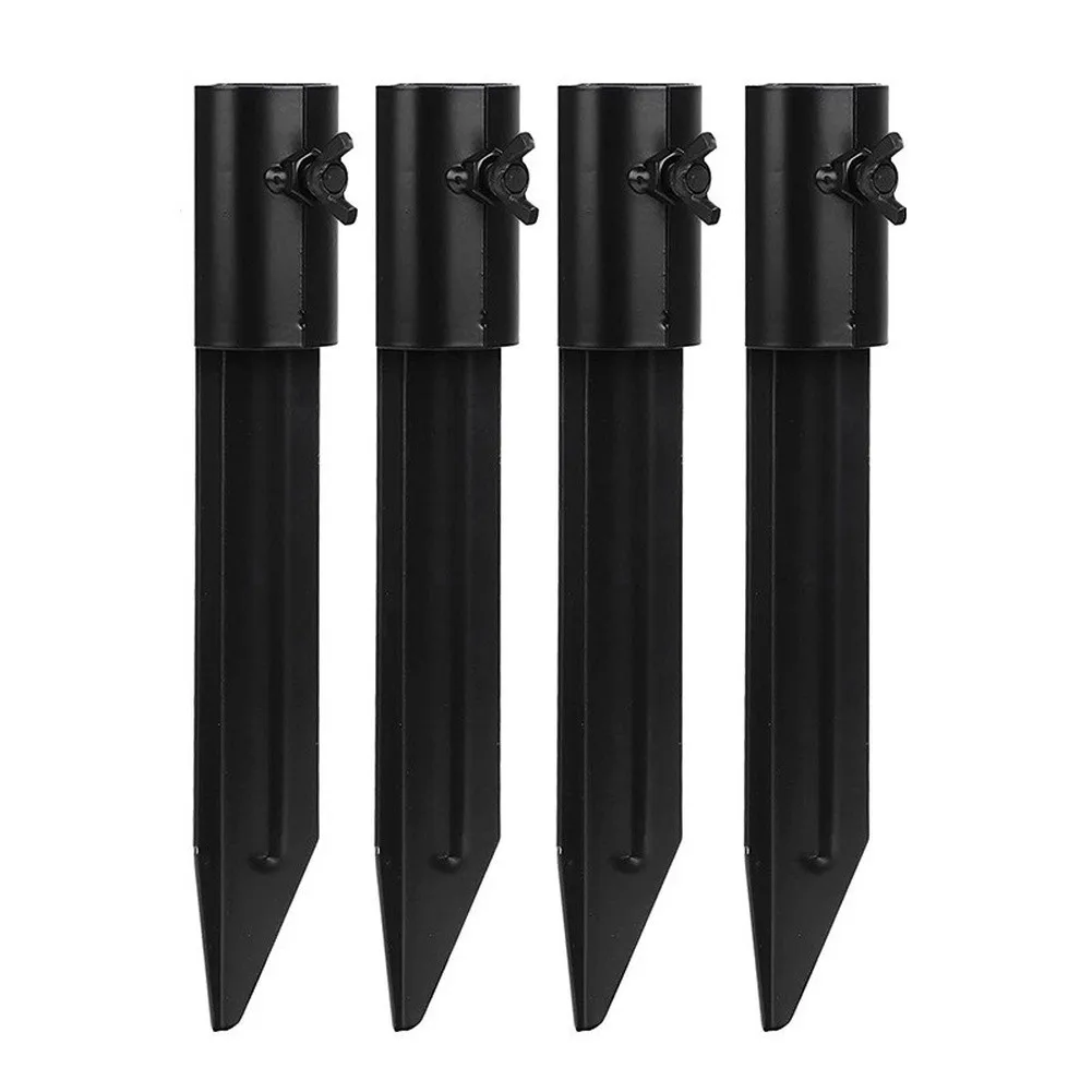 Metal Ground Spike Stakes for Solar Light Posts and For Outdoor Torches with 0.75 to 1.25 Inch Pole Compatibility