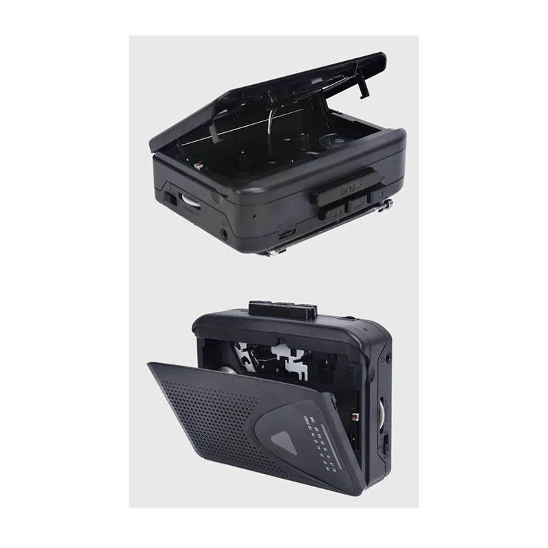 Lecteur de cassette portable, radio AM FM, options d'alimentation des touristes, réception du signal de bain, idéal pour les amateurs de musique et de nouvelles