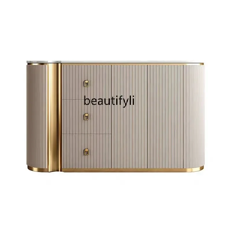 

AItalian light luxury dining side cabinet personalized Hong Kong style new light luxury door cabinet