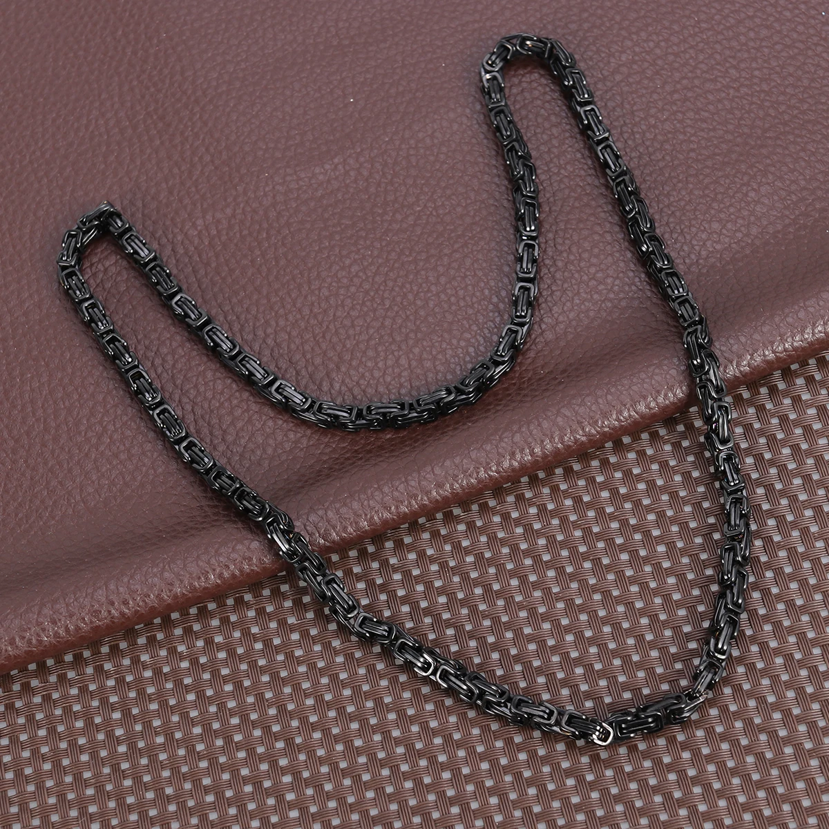 Ожерелье из титановой стали для мужчин, легкая прочная цепочка, черный металл, гипоаллергенные, не тускнеющие, крутые ювелирные изделия, простые, уникальные
