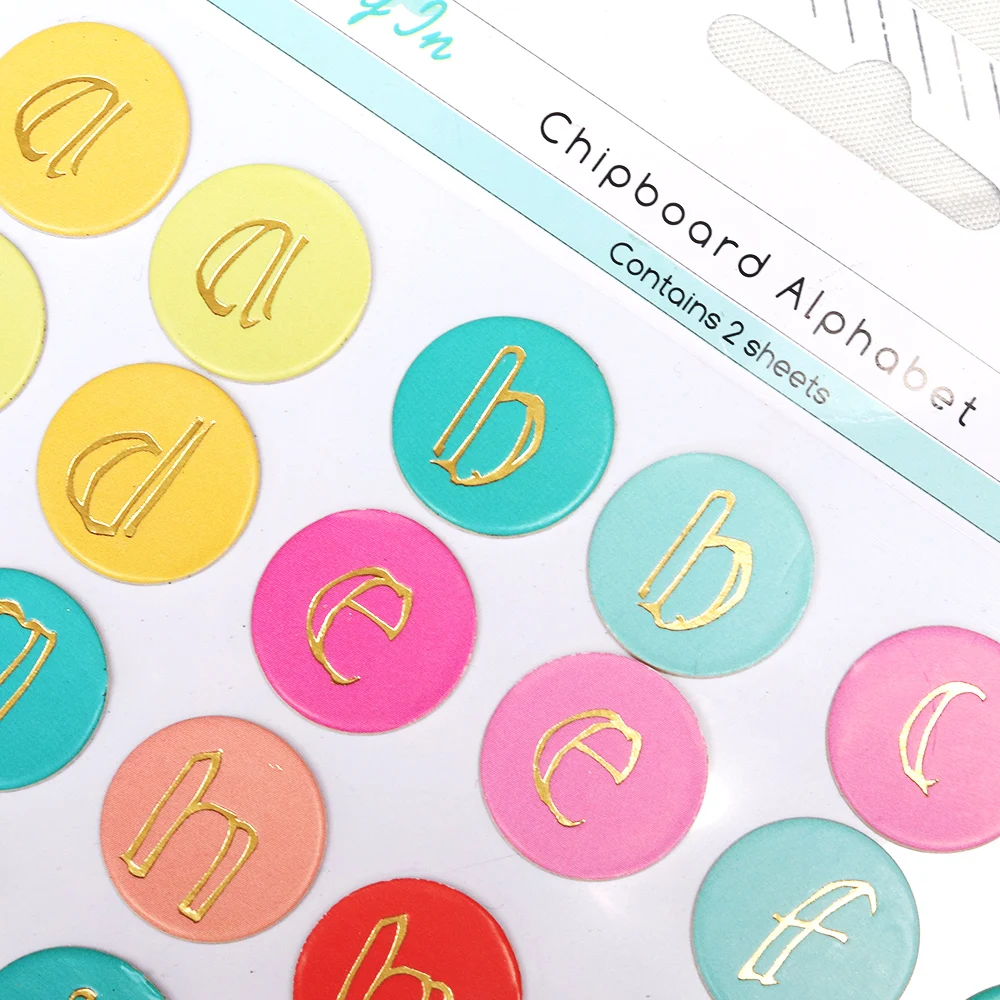 Creative เส้นทางฟอยล์ตัวอักษร Chipboard สติกเกอร์หัตถกรรม Scrapbooking Cardmaking Journal Self Adhesive Embellishments ตกแต่ง