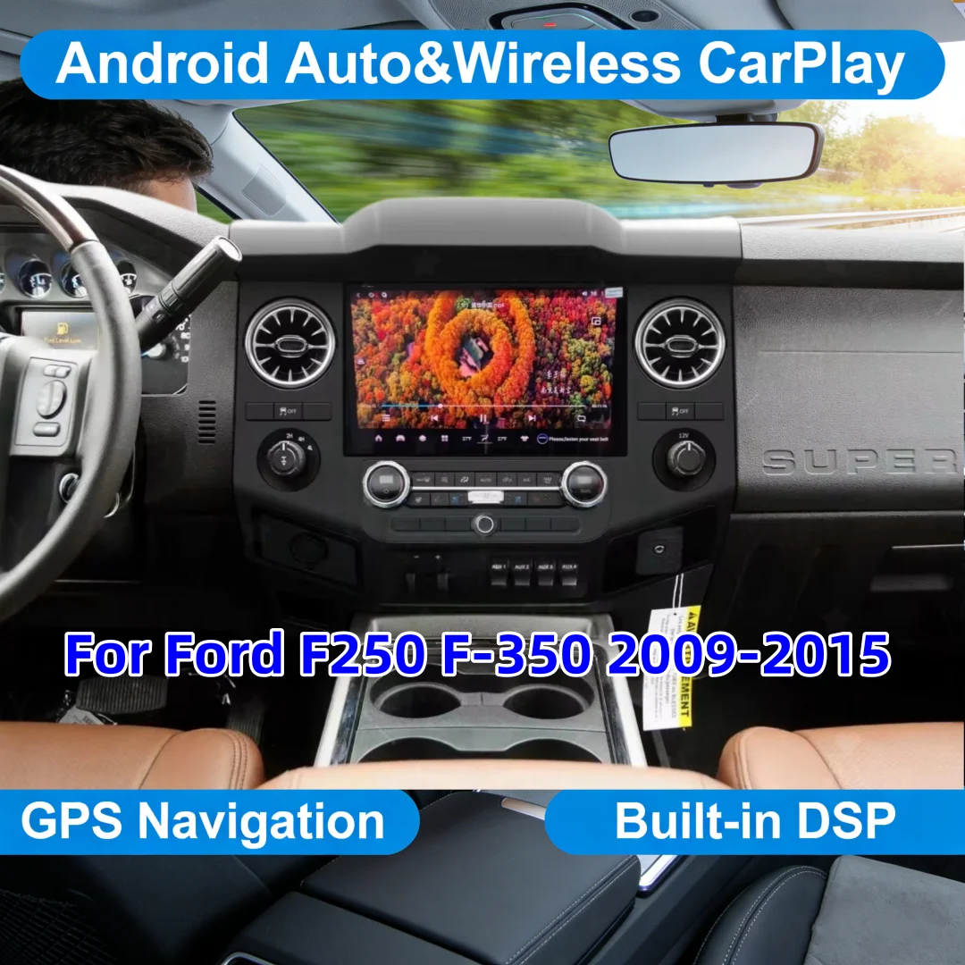 jo Android13 For Ford F250 F-350 2009 2010 2011-2015 AC Board Car Radio GPS Navigatio Stereo Multimedia Player Carplay Head Unit