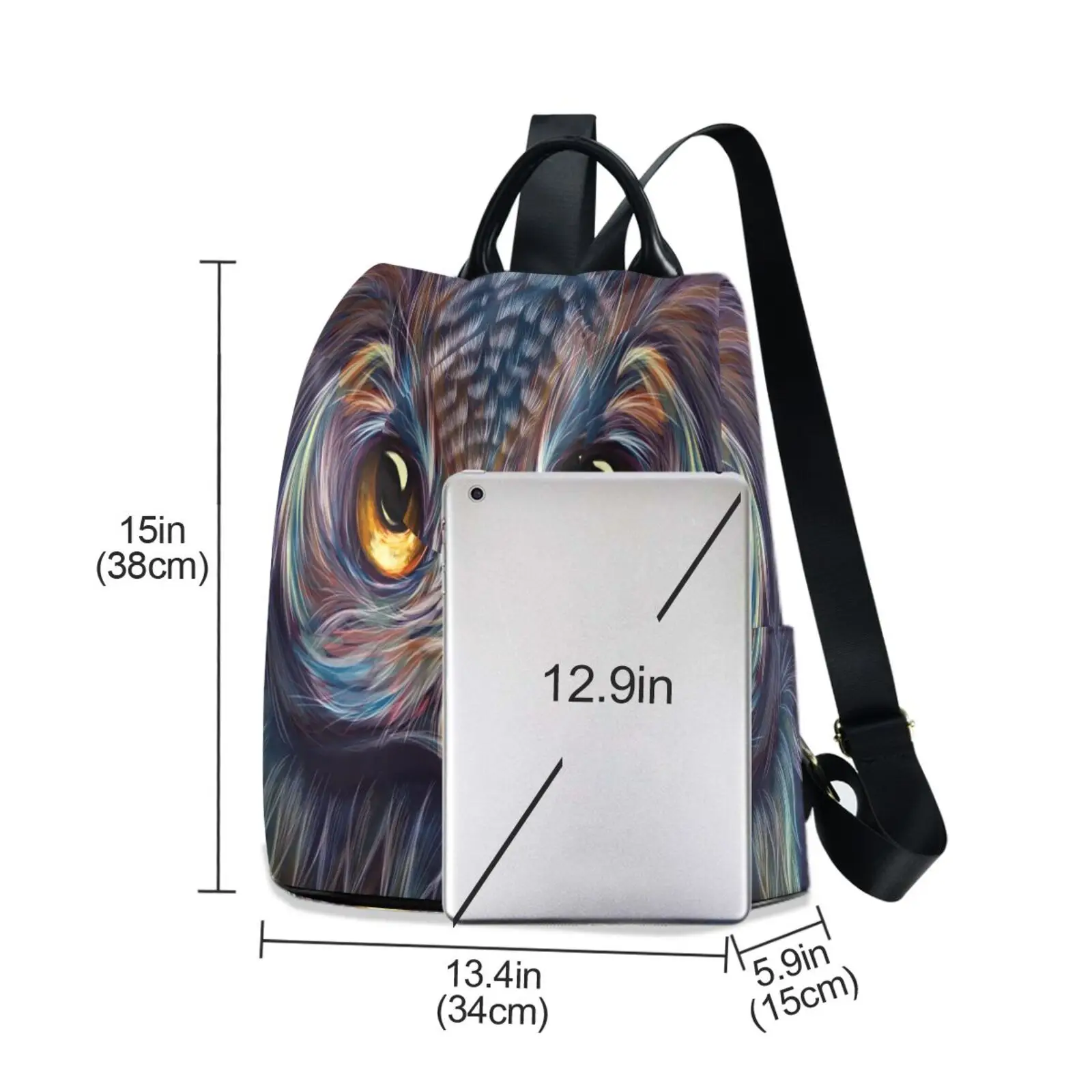 High-quality Backpack Purse For Women Anti Theft Fashion Owl print BackPack Shoulder Bag with Adjustable Straps