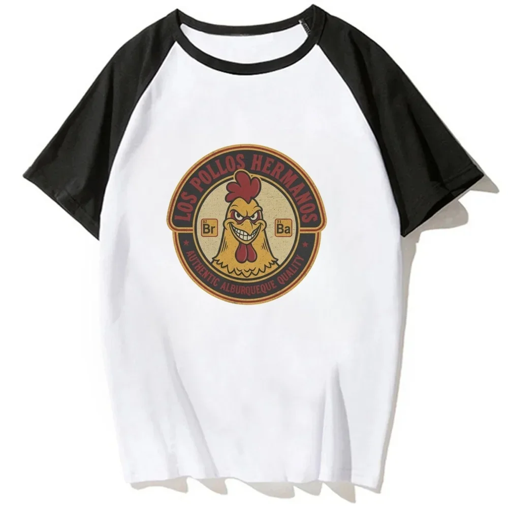 Breaking Bad Los Pollos Hermanos t-shirt women 80s gyaru korean fashion funny y2k t shirt emo cheap graphic