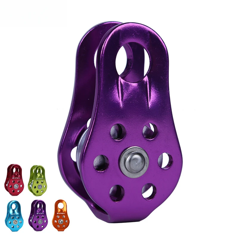 Fixed Mount Single Pulley, Aluminum Transport Lifting Sheave, Outdoor Crossing Climbing Equipment