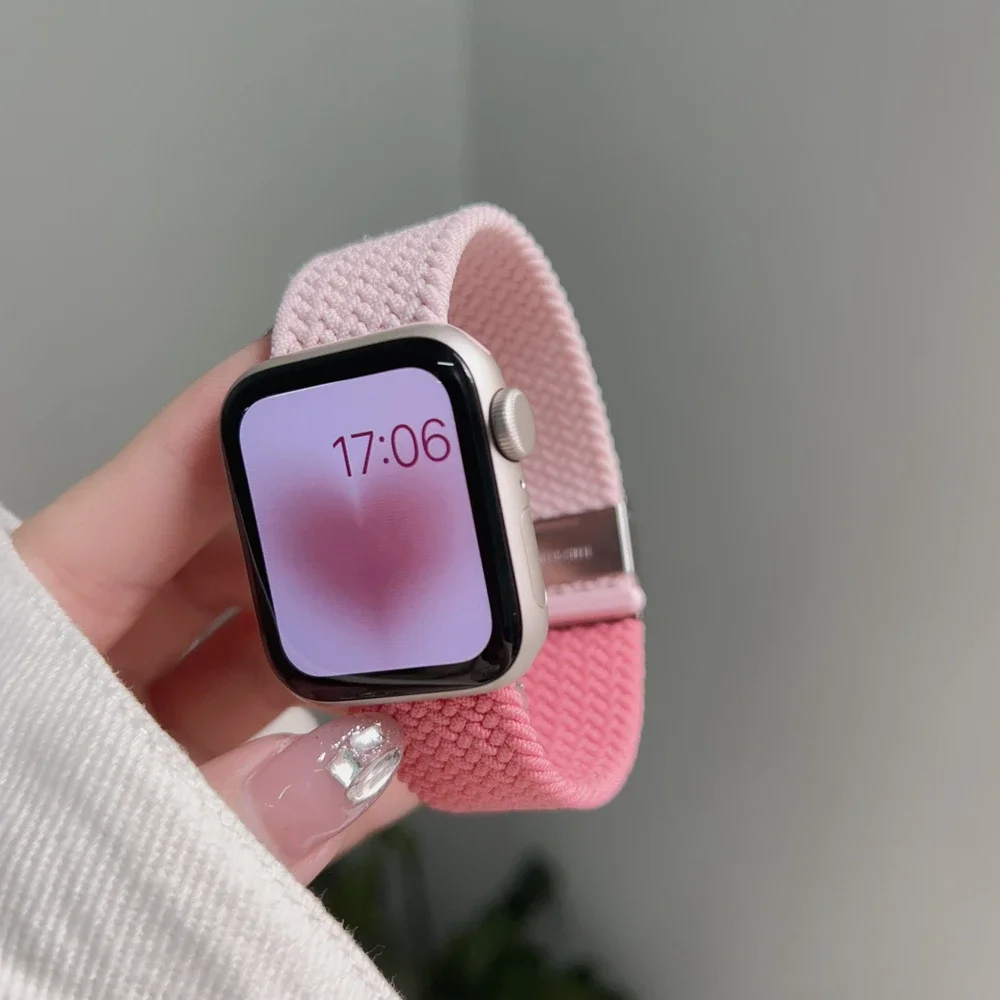 

Superior elastic nylon For Apple Watch band women Series 10/9/8/7/6/5/4 38mm 40mm 41mm 42mm 44mm 45mm 46mm 49mm for iwatch Strap