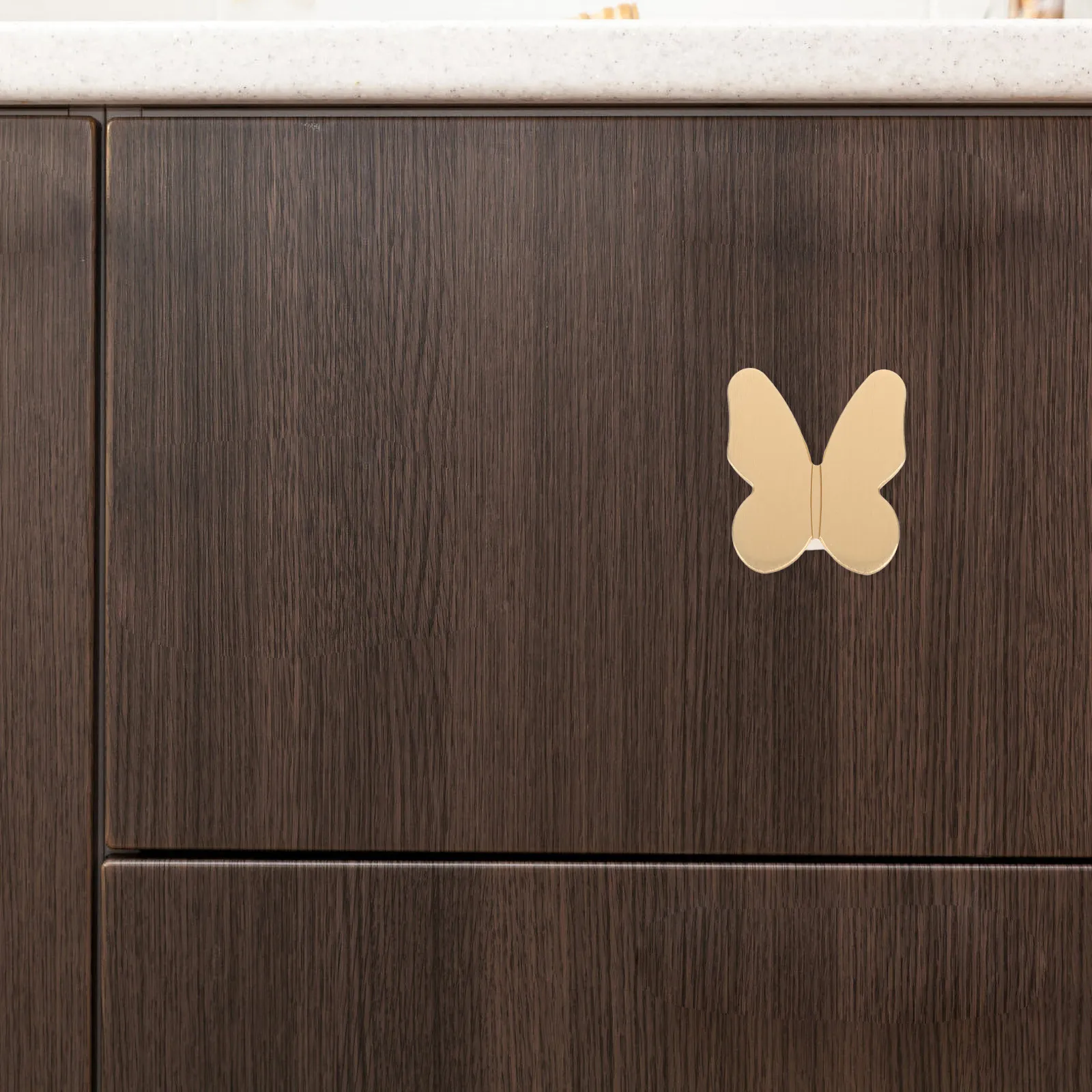 Butterfly Cabinet Knob Metal Drawer Handle Decorative Furniture Pull for Wardrobe Shoe Cabinet Dresser Nursery Cute Elegant Door