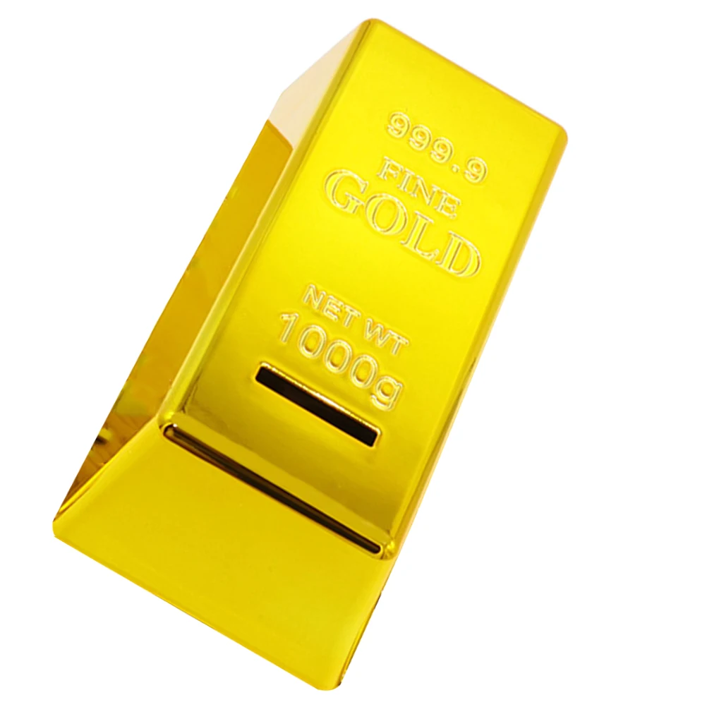 

Decorations Imitation Gold Bar Piggy Bank Cute Plastic Home and Kitchen Product