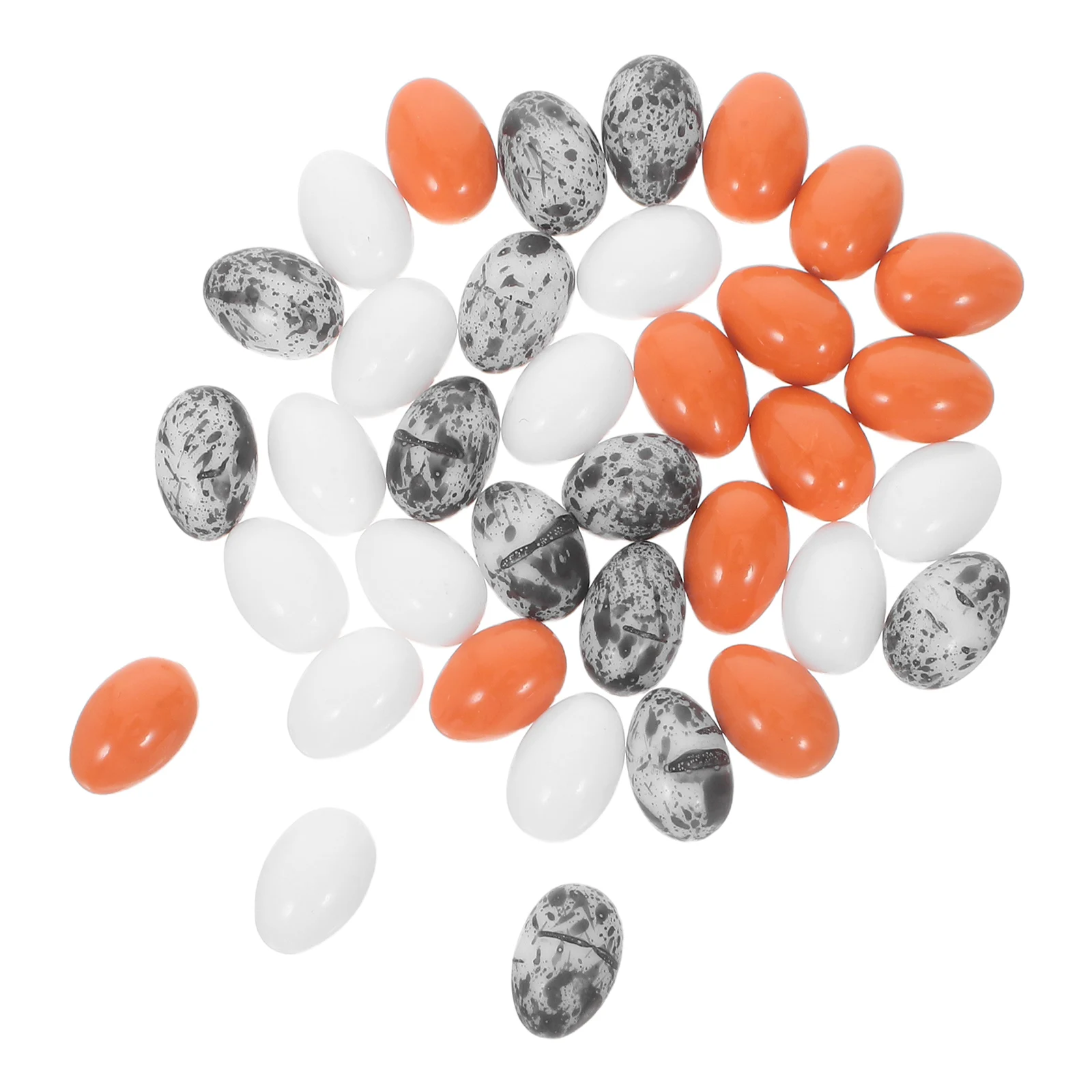 

36 шт. миниатюрные яйца, реалистичный дизайн, прочный пластиковый ремесленный декор для кухонной сцены «сделай сам», детский образовательный микропейзаж