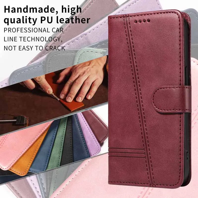 Flip Wallet Case For iPhone 11 12 13 14 15 Pro Max XS XR X 6 7 8 Plus SE 2020 Mini Leather Card Slots Stand Book Phone Cover