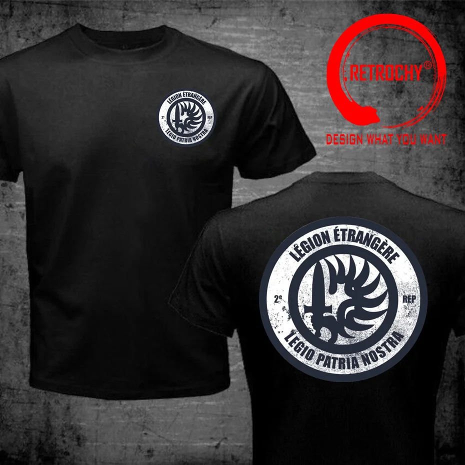 Vintage French Foreign Legion Legion Patria Nostra T Shirt Men Stylish Fashion Hip Hop Streetwear Tshirt Man France Army T-Shirt