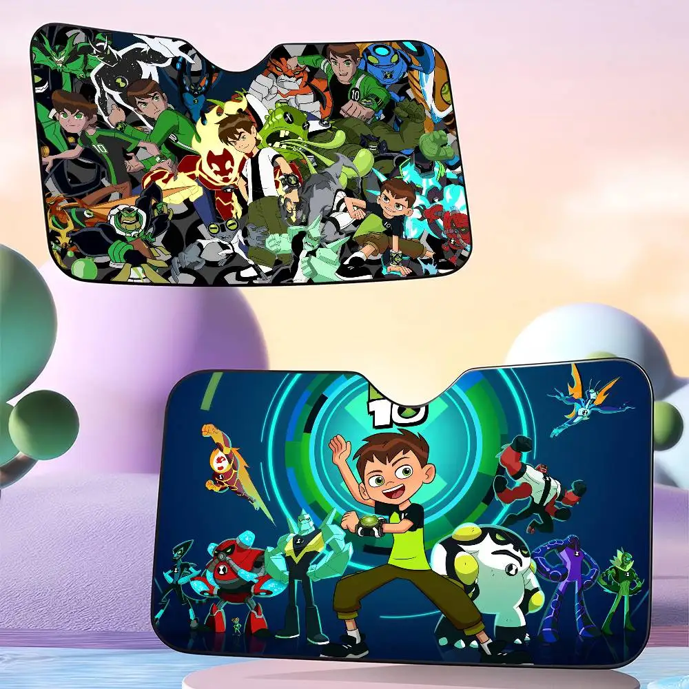 كارتون B-Ben 10.jpg الظل لغطاء الزجاج الأمامي للسيارة عاكس حامي الخصوصية ظلة ديكور هدية للنساء #2