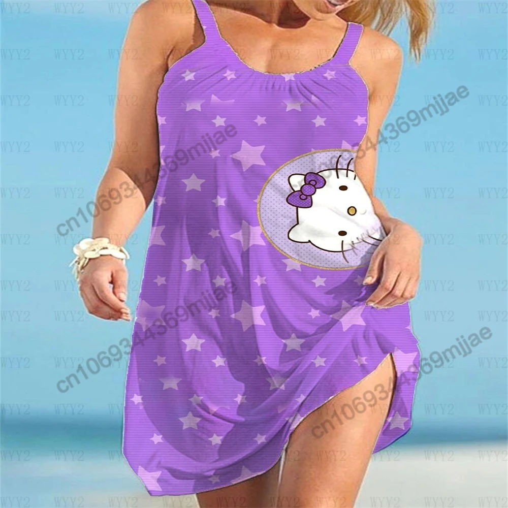 HHelloKitty Women's T-shirt Beach Dresses Summer Clothes for Women Tops Woman Clothing Zevity Y2k Top 2023 T-shirts Corset Woman