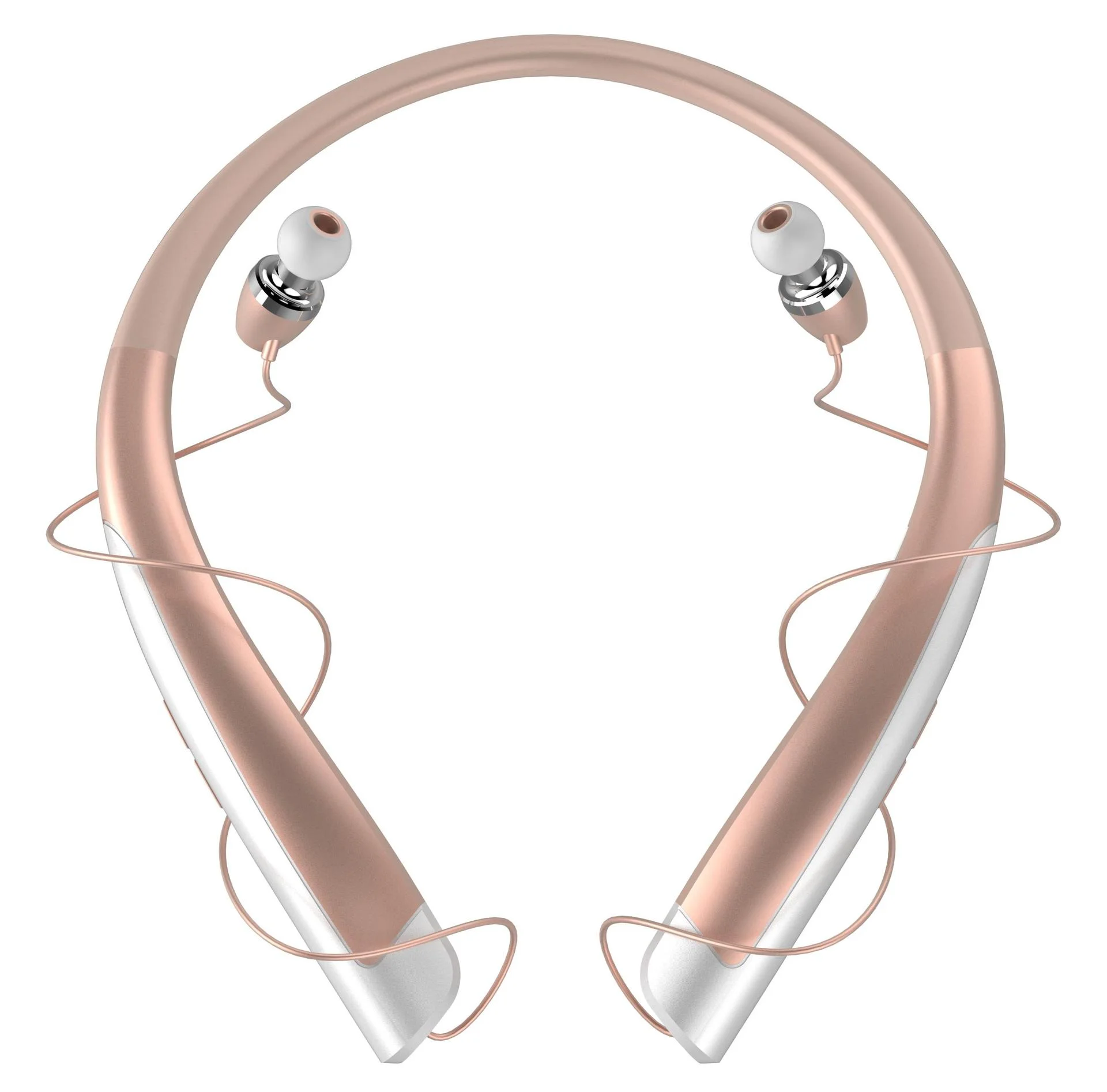 HBS-1100 Neck Hanging Sports Stereo Bluetooth Earphones CSR Dual Ear Universal Mini Wireless Telescopic in Ear Earphones