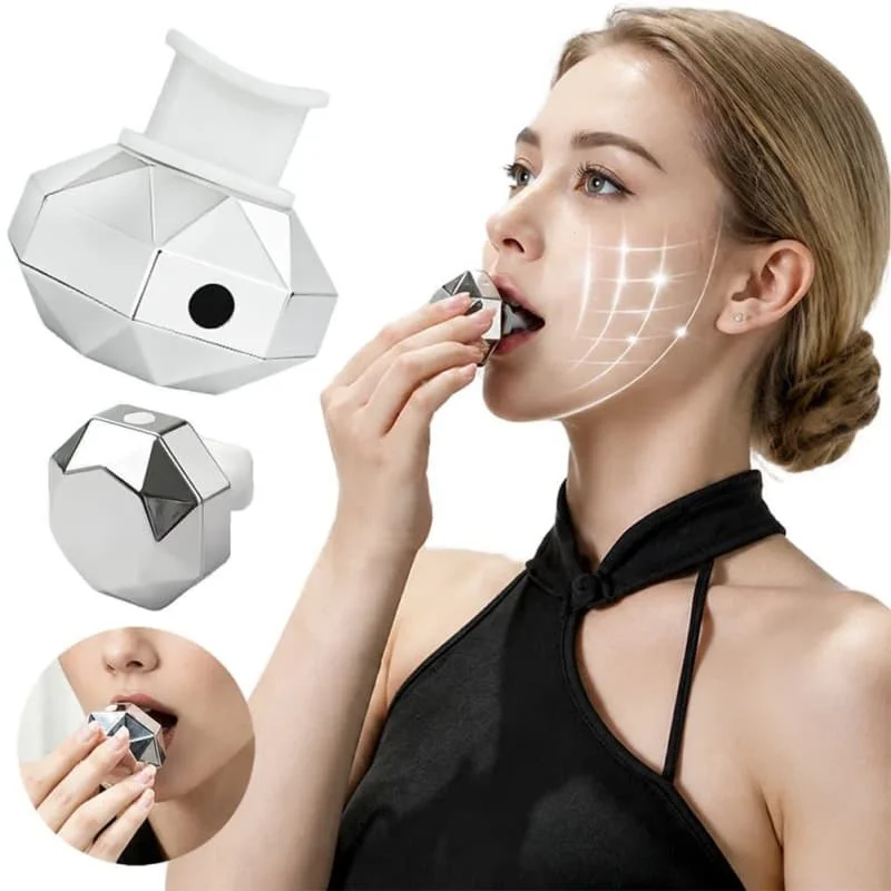 Facial Muscle Trainer Usb Rechargeable Adjustable Vibration Skin Toning Beauty Tool Portable Compact For Daily Home Office