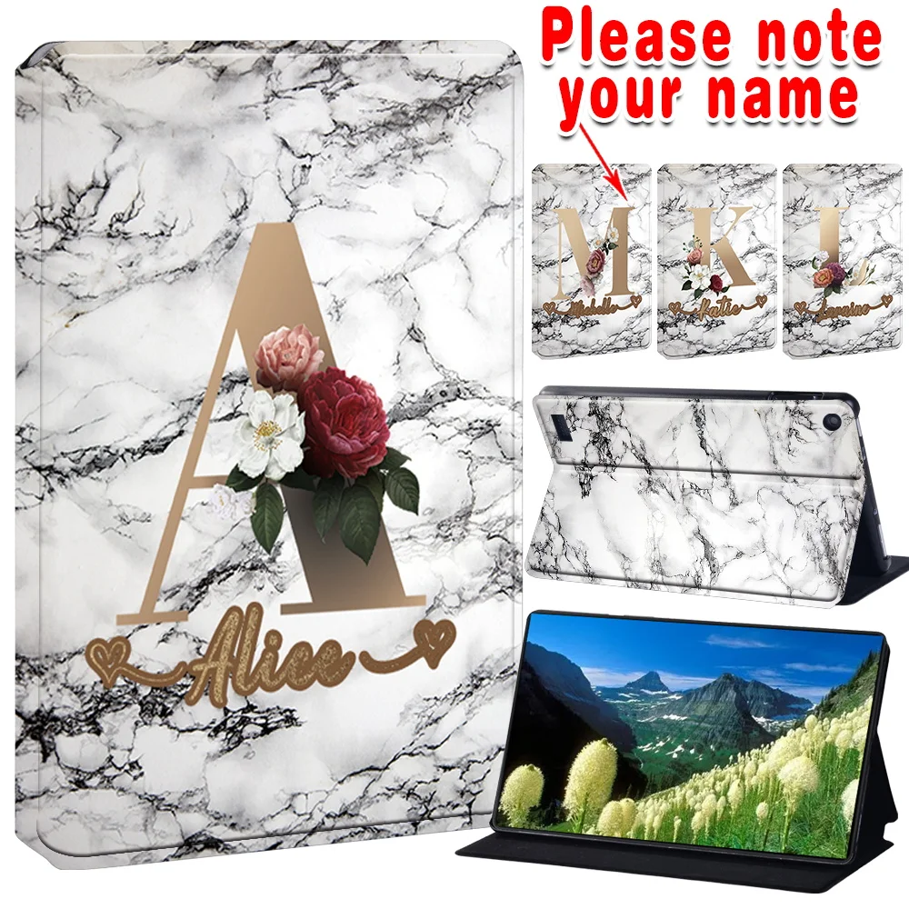 

Customized Name Universal Case For Amazon Fire 7 (5/7/9th Gen) Fire 7 (12th Gen) Pu Fall Prevention Tablet Stand Fold Cover Case