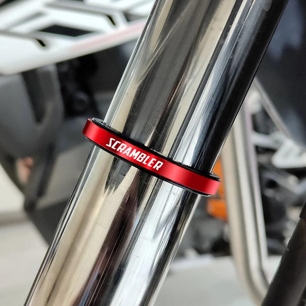 For DUCATI Scrambler 800 400 Motorcycle Adjustment Shock Absorber Auxiliary Rubber Ring CNC Accessories Fit 30MM-52MM