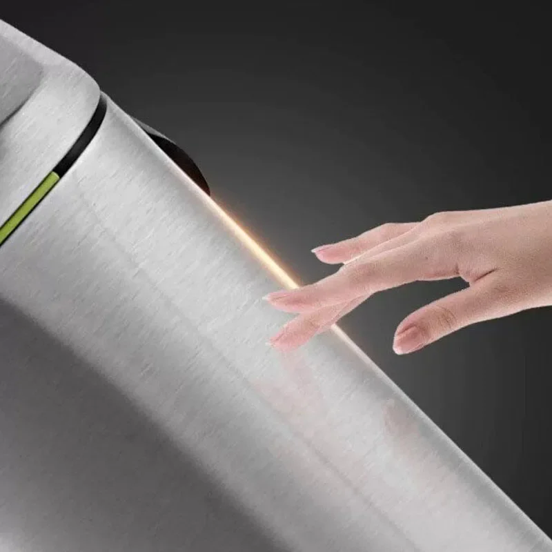 Stainless Steel Recycling Trash Can, Foot Pedal Waste Bin with Soft Close, Kitchen Separation Dustbin for Home & Office