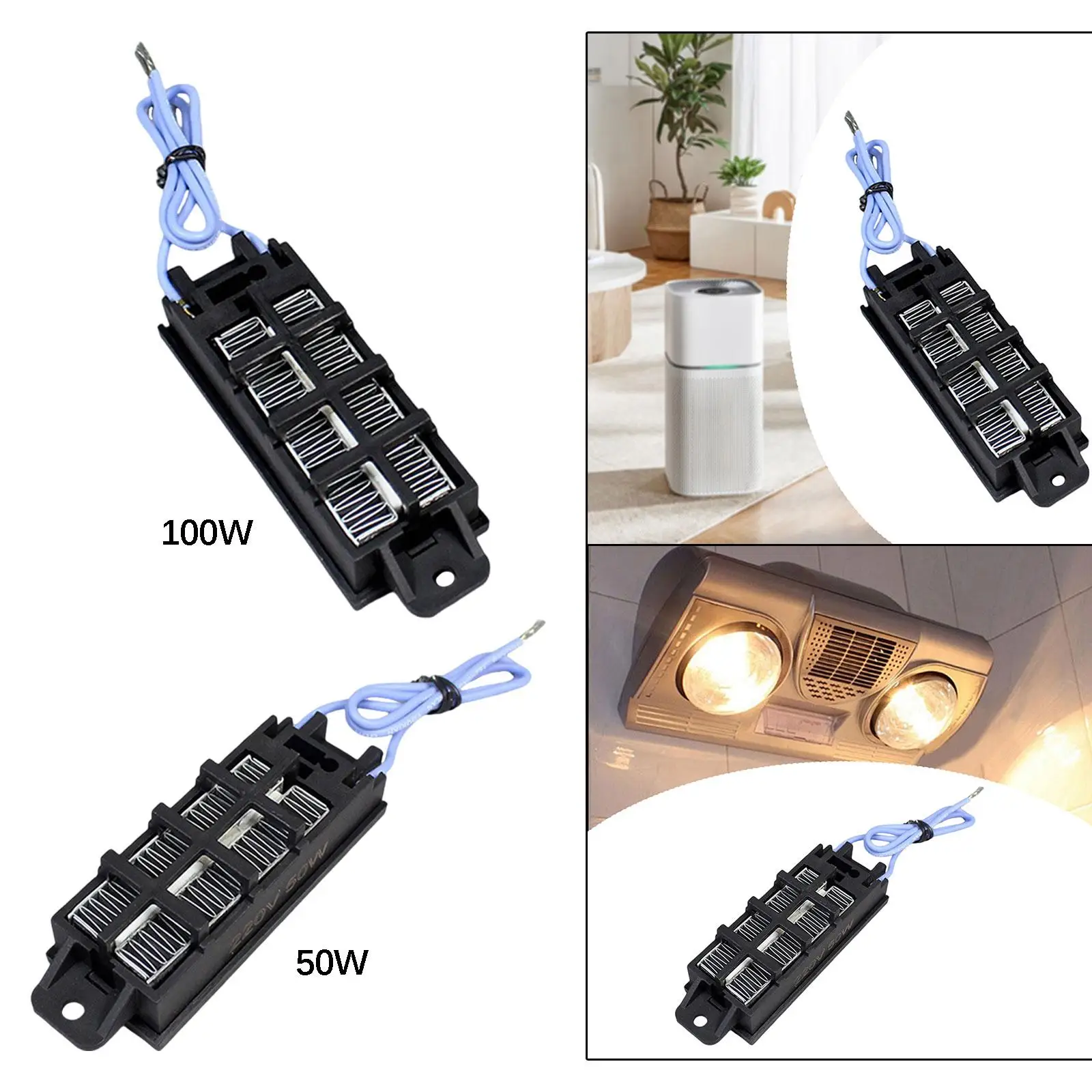 

Керамический воздухонагреватель PTC, компактный, прочный PTC-нагрев 220 В, автоматическая постоянная температура для обогревателей, обогревателей для ванной комнаты