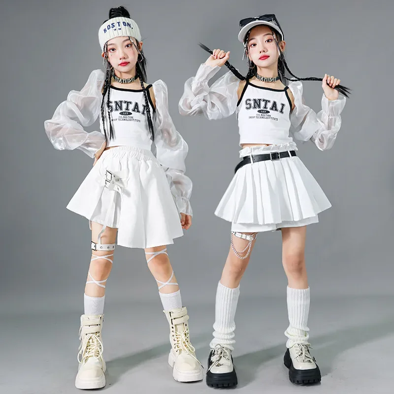 Costume de spectacle de danse jazz pour filles, ensemble de danse de rue cool pour filles, costume de défilé de mode pour groupe de filles
