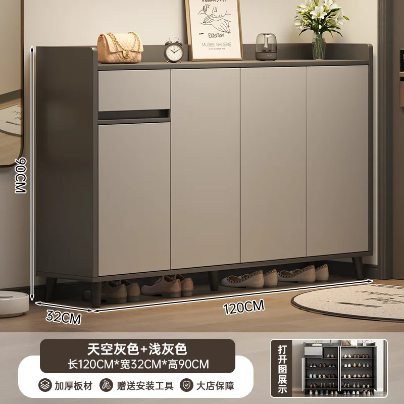 خزانة الأحذية، خزانة تخزين الأبواب المنزلية مدمجة على الحائط، رف أحذية داخلي لممر باب الدخول الجديد