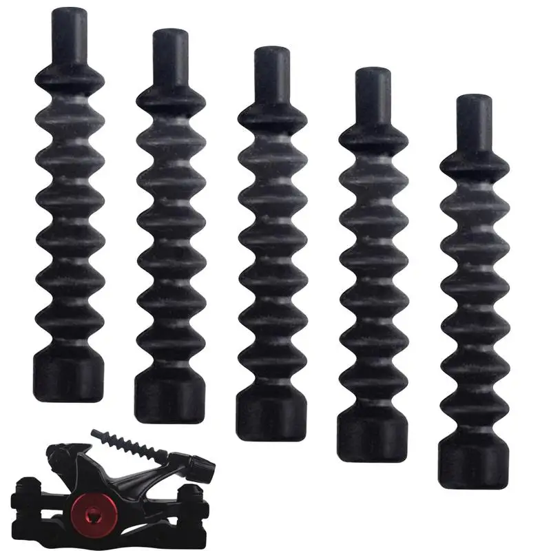 

5Pcs Bike Brake Cable Wire Dust Covers Set Rubber Sleeve With Shock Absorption Dust Cover Front Rear Brake Tool Accessories