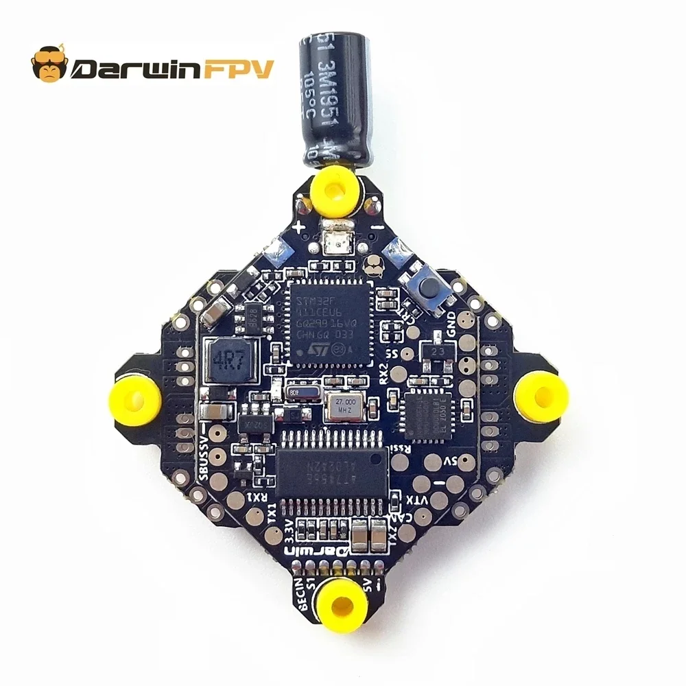 DarwinFPV F411 AIO Flight Controller Whoop Blheli_S Betaflight F4 15A OSD BEC BL_S 1-3S 4 in1 speed ESC for Racing FPV Drone