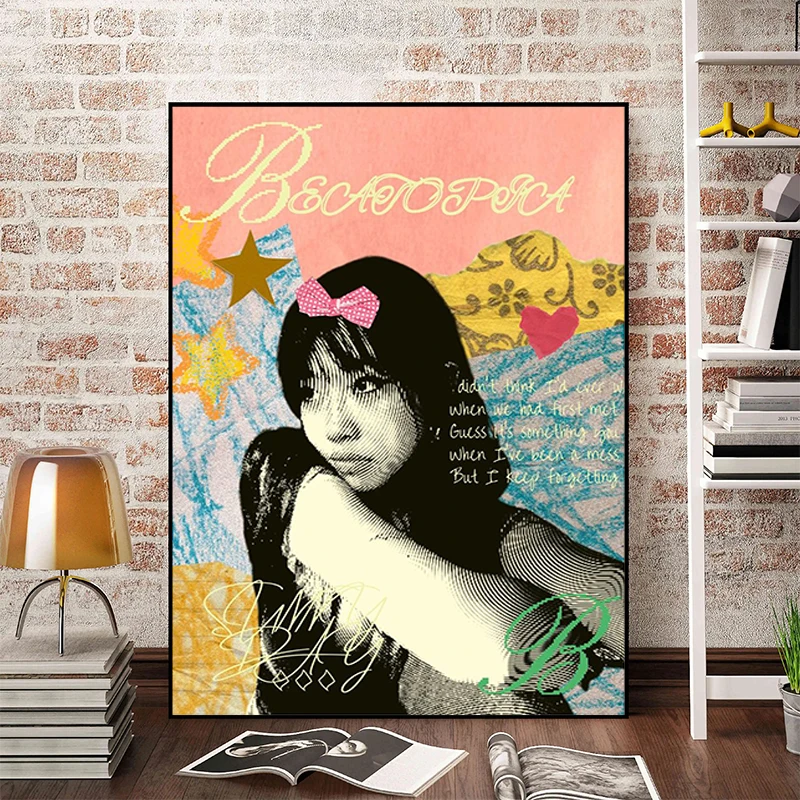 Singer Beabadoobee Fake It Flowers' Music Album Poster Anime Decoration Pictures Room Wall Art Canvas Painting Home Decorations