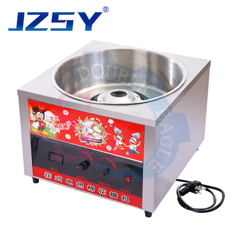 ماكينة خيط حلوى القطن 110 فولت/220 فولت ماكينة صنع خيط الحلوى التجارية معدات صنع القطن الكهربائية من الفولاذ المقاوم للصدأ